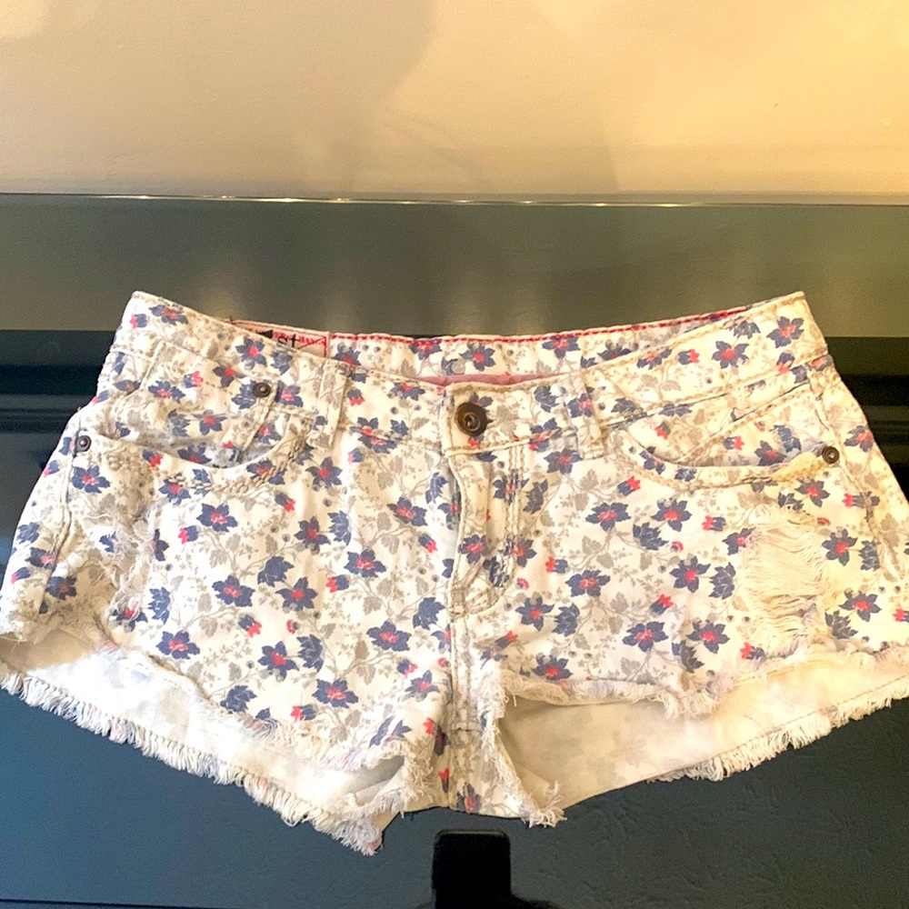 White Denim Short Shorts